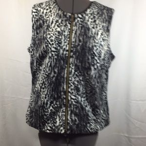 Jordan Vest Women Size Large Animal Print 100% Polyester